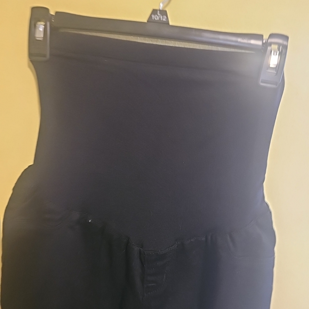 Evermore Denim Maternity Size Medium Black Pull-On Pants Dressy Casual - Picture 3 of 7